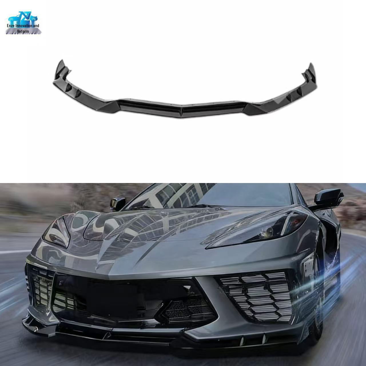 Corvette C8 Glossy Black Front Lip Kit: High-Quality, Three-Section, Injection-Molded Material Three-section front lip (glossy black)
Corvette C8 Glossy Black Front Lip Kit: High-Quality, Three-Section, Injection-Molded Material Three-section front lip (glossy black)