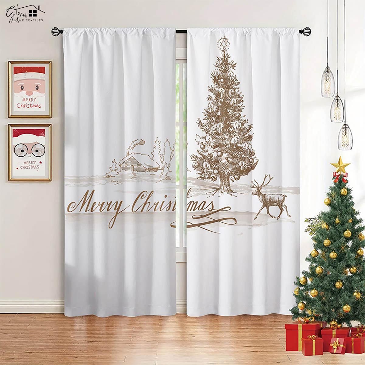 Рождественские украшения, занавески, новогодняя елка, подарок Санта-Клауса, карета из тыквы, детская комната, новогодние праздничные занавески 2 шт. W50xH130(CM)x2PCS&Rod pocket
Рождественские украшения, занавески, новогодняя елка, подарок Санта-Клауса, карета из тыквы, детская комната, новогодние праздничные занавески 2 шт. W50xH130(CM)x2PCS&Rod pocket