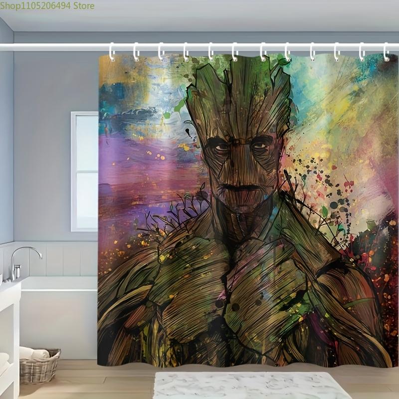 1pc Marvel Groot Shower Curtain with Hooks - Vibrant Superhero-Themed Bathroom Decor, Polyester, Machine Washable, Colorful Sp 90x180cm
1pc Marvel Groot Shower Curtain with Hooks - Vibrant Superhero-Themed Bathroom Decor, Polyester, Machine Washable, Colorful Sp 90x180cm