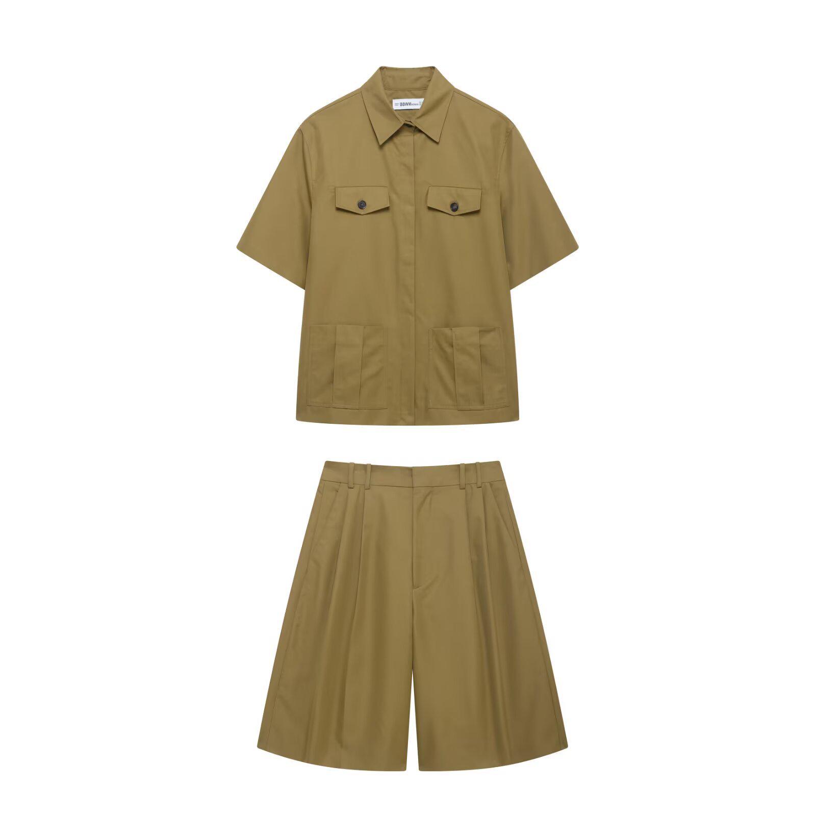2025 Spring Women s Pocket Decorated Short Sleeve Shirt & Five-Point Pants Set Small
2025 Spring Women s Pocket Decorated Short Sleeve Shirt & Five-Point Pants Set Small