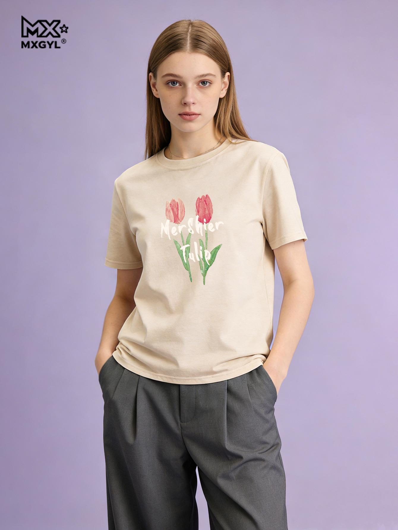 Summer T-shirt 2026 New Style Women Print Tulips T Shirt Students Casual Tee Top Female Short Sleeves Loose T-shirt 5xl
Summer T-shirt 2026 New Style Women Print Tulips T Shirt Students Casual Tee Top Female Short Sleeves Loose T-shirt 5xl
