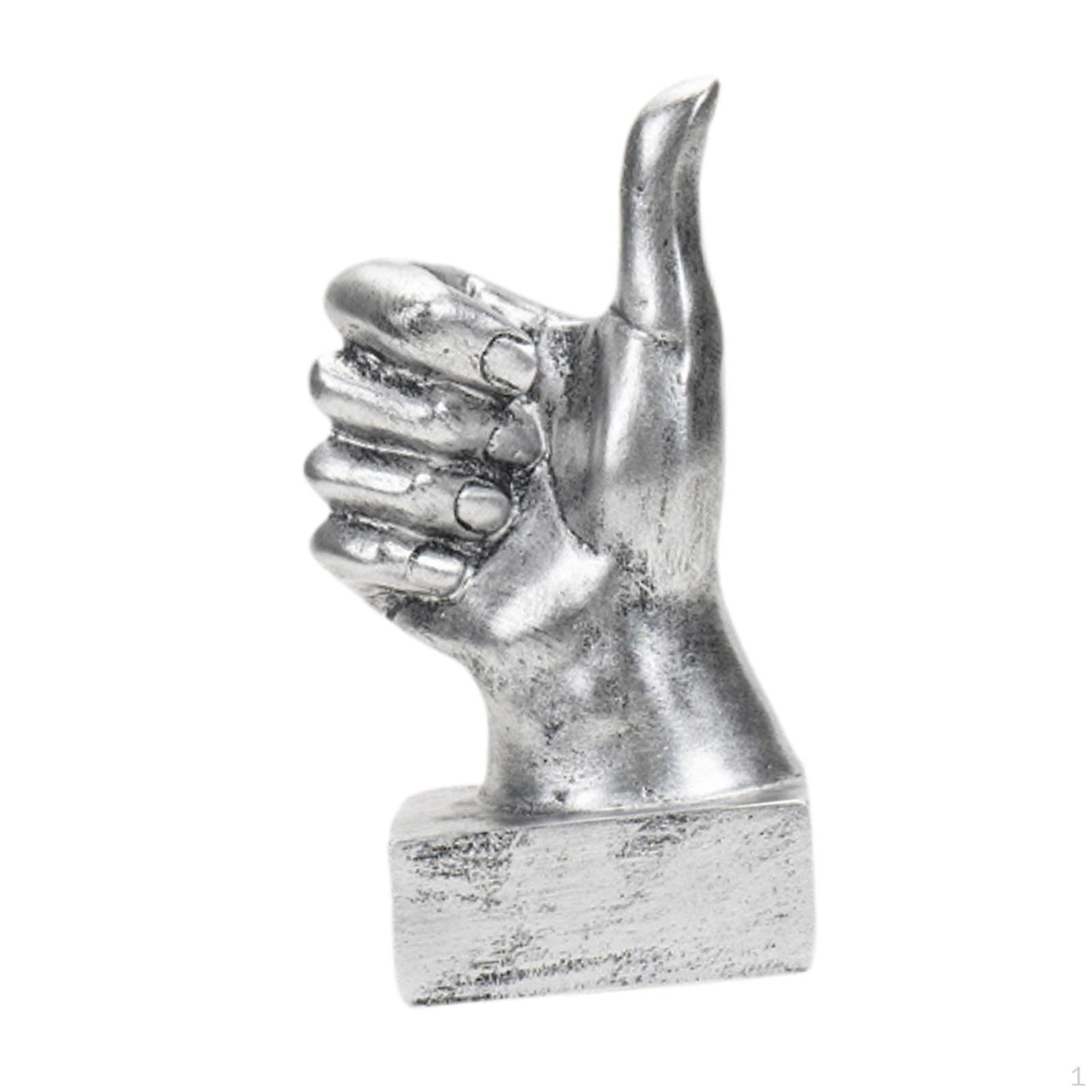 Funny Finger Gesture Statue Creative Sculpture Desk Decoration for Cabinet Thumb Up Silver
Funny Finger Gesture Statue Creative Sculpture Desk Decoration for Cabinet Thumb Up Silver