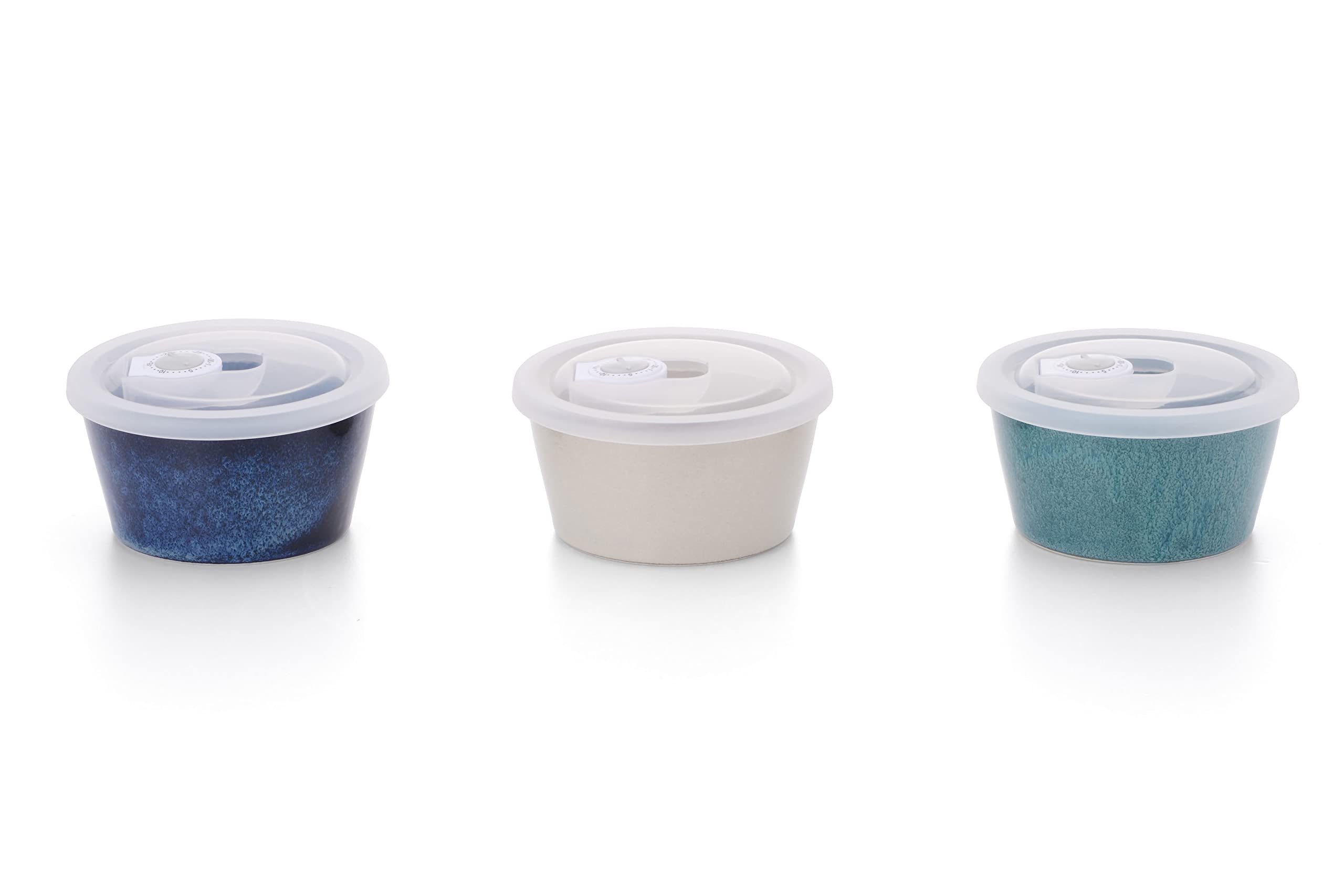 Natural color sealed pack pots of 3 navy dark diameter x height diameter x height cm (set colors), blue, ivory, green, set/approx. 11.3 6.3 cm,
Natural color sealed pack pots of 3 navy dark diameter x height diameter x height cm (set colors), blue, ivory, green, set/approx. 11.3 6.3 cm,