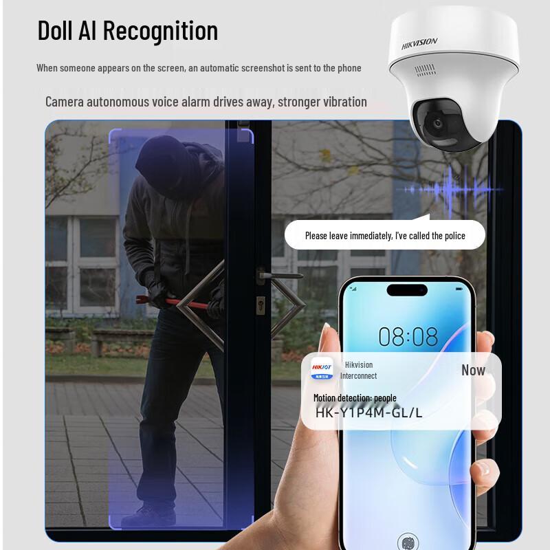 Hikvision Y1P4M 4MP 4G PTZ Indoor Security Camera with 128GB Storage
Hikvision Y1P4M 4MP 4G PTZ Indoor Security Camera with 128GB Storage