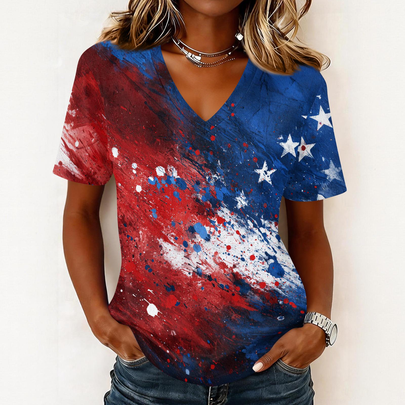 Shirts For Women Trendy V Neck T Shirts Casual Printed Blouse Tops For Women L небо синє кольору
Shirts For Women Trendy V Neck T Shirts Casual Printed Blouse Tops For Women L небо синє кольору