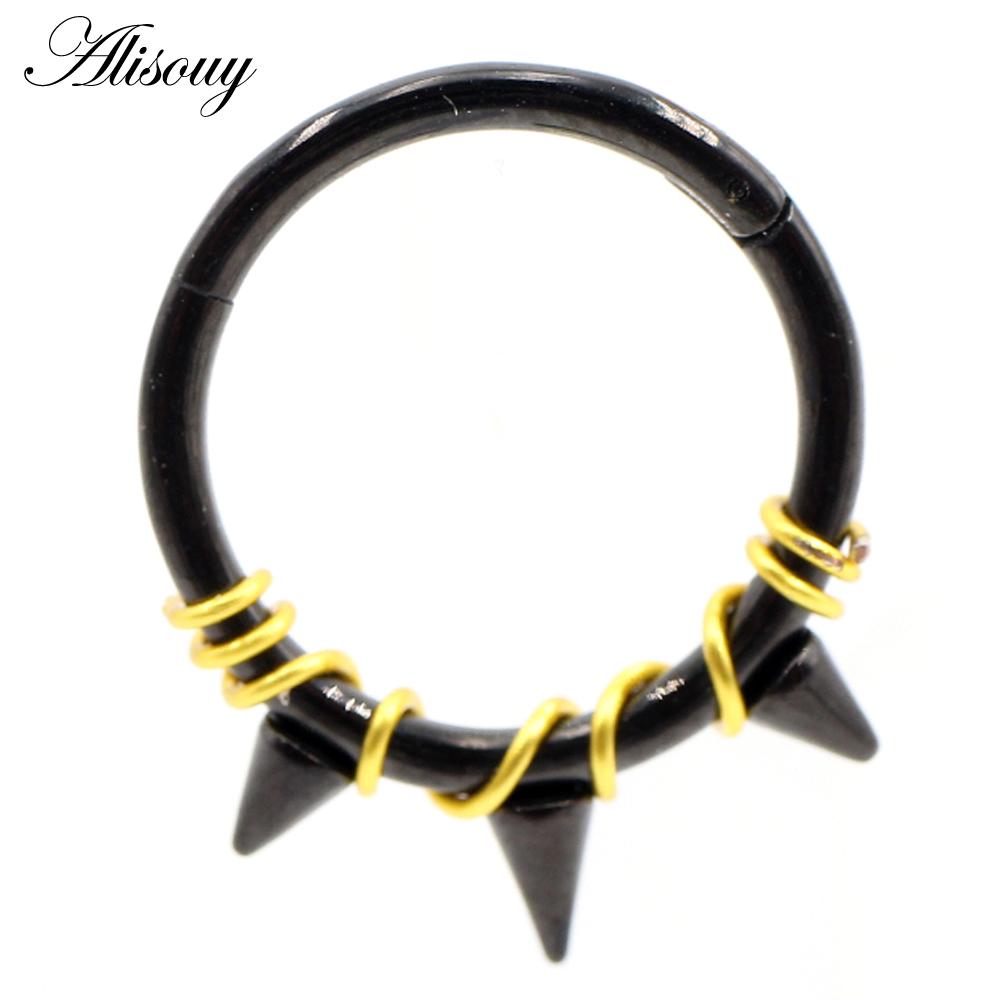 Alisouy 1PC Stainless Steel Twist Wire Hinged Clicker Nose Hoop Rings Ear Cartilage Tragus Daith Septum Body Piercing Jewelry 1.2mm(16G)-10mm
Alisouy 1PC Stainless Steel Twist Wire Hinged Clicker Nose Hoop Rings Ear Cartilage Tragus Daith Septum Body Piercing Jewelry 1.2mm(16G)-10mm