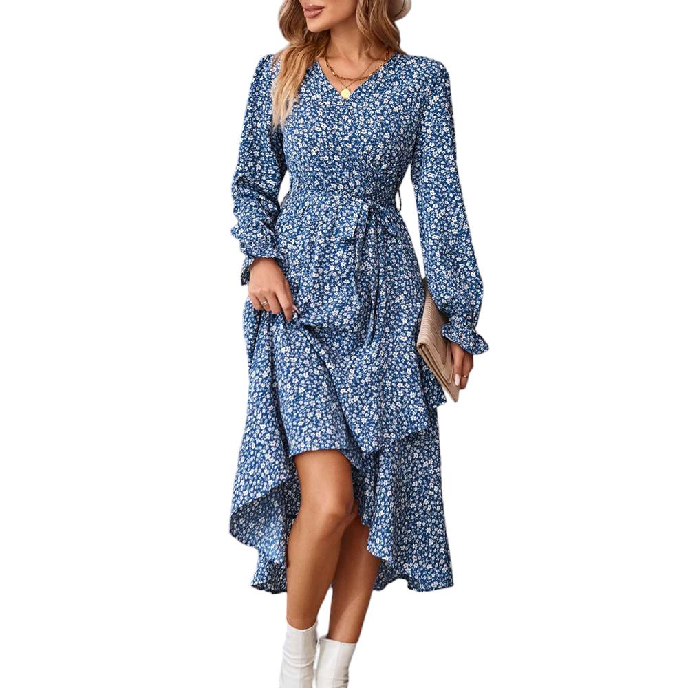 Женские платья-миди Платья с v-образным вырезом и цветочным принтом XXL синий
Женские платья-миди Платья с v-образным вырезом и цветочным принтом XXL синий