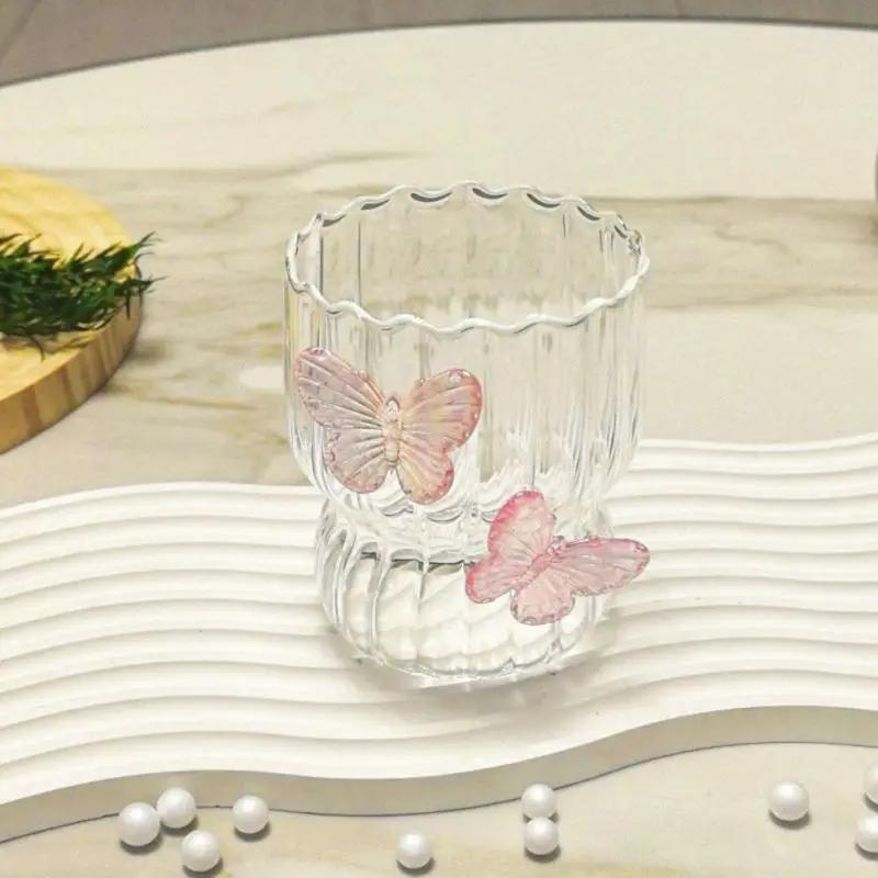 400ML Glass Cup with Lid and Straw, Butterfly Design Round Glass Drinkware, Multipurpose for Coffee, Milk, Cold Drinks, Juice 400ml
400ML Glass Cup with Lid and Straw, Butterfly Design Round Glass Drinkware, Multipurpose for Coffee, Milk, Cold Drinks, Juice 400ml