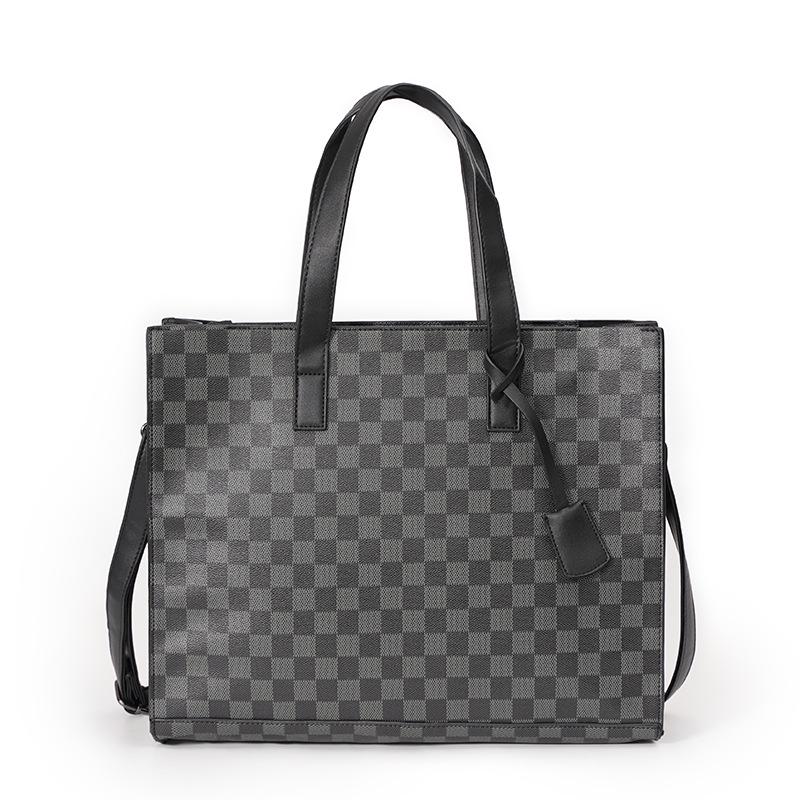 Мужская осенняя клетчатая сумка-тоут: Повседневная сумка через плечо и для документов
Мужская осенняя клетчатая сумка-тоут: Повседневная сумка через плечо и для документов