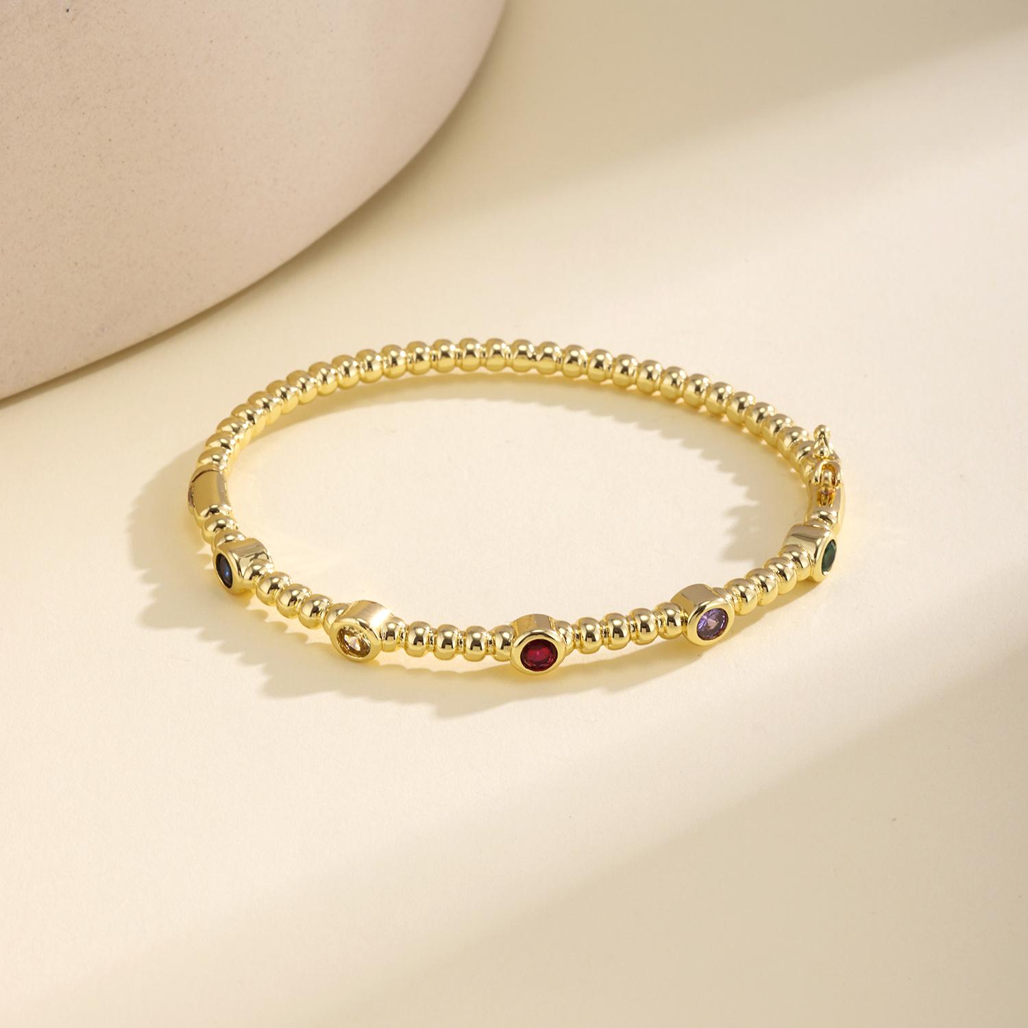 Nidin Dainty Bracelet With Round Crystal Zircon Fashion Birthday/Anniversary Gift For Women Minimalist Delicate Bangle Jewelry 58-60mm
Nidin Dainty Bracelet With Round Crystal Zircon Fashion Birthday/Anniversary Gift For Women Minimalist Delicate Bangle Jewelry 58-60mm
