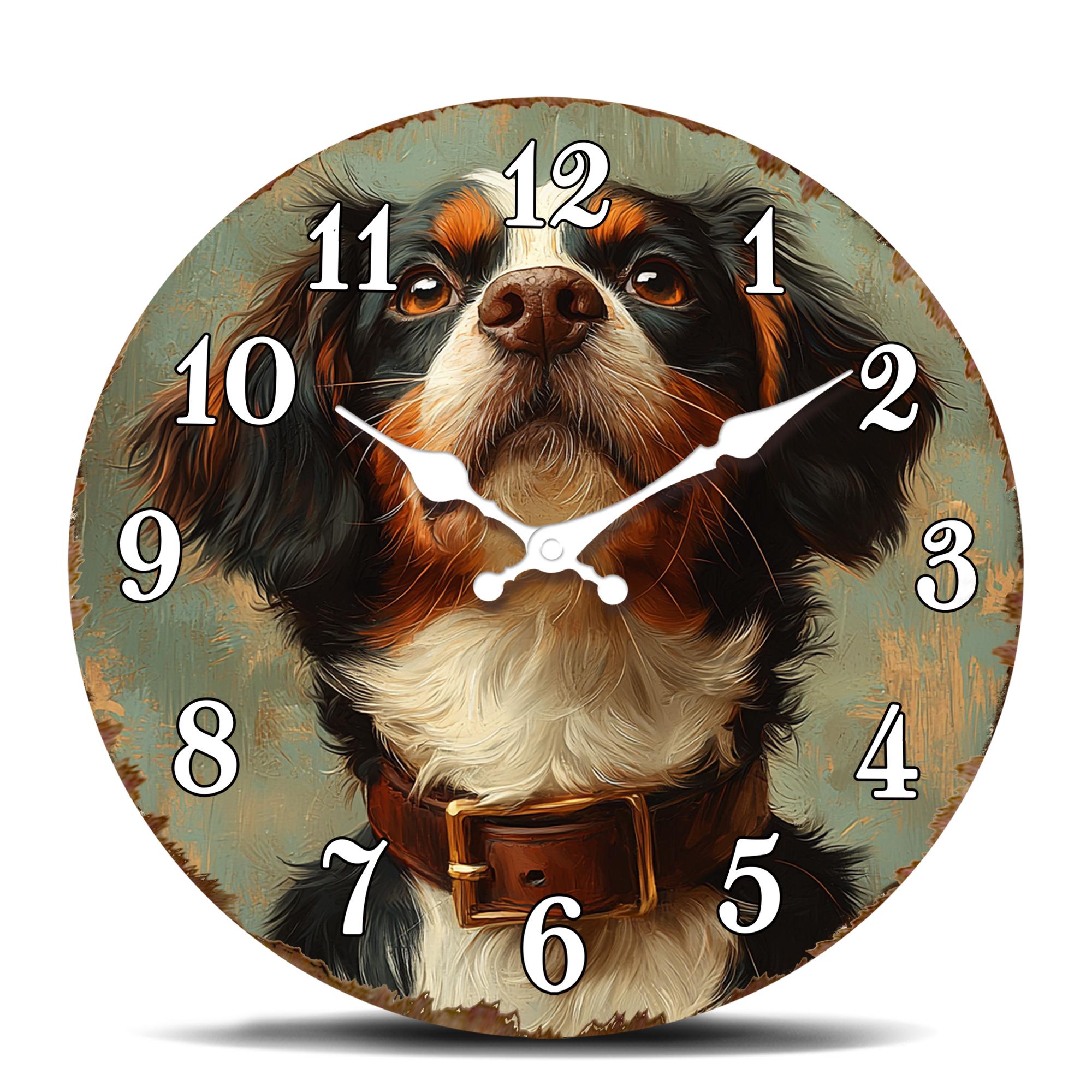 Cute Cavalier King Charles Spaniel Dog Portrait Wall Clock, Pet Lover Silent Quartz Clock, Adorable Round Decorative Timepiece f 10 inch
Cute Cavalier King Charles Spaniel Dog Portrait Wall Clock, Pet Lover Silent Quartz Clock, Adorable Round Decorative Timepiece f 10 inch