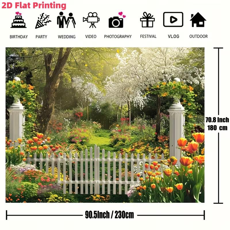 2D Romantic Garden Wedding Tapestry, Secret Garden with Floral Arch and Colorful Flowers Wall Decor 47.2x31.5inch/120*80cm
2D Romantic Garden Wedding Tapestry, Secret Garden with Floral Arch and Colorful Flowers Wall Decor 47.2x31.5inch/120*80cm