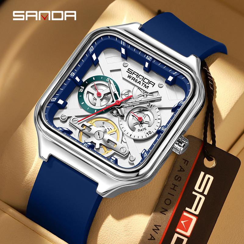 Sanda Men s Waterproof Luminous Skeleton Quartz Watch with Calendar
Sanda Men s Waterproof Luminous Skeleton Quartz Watch with Calendar