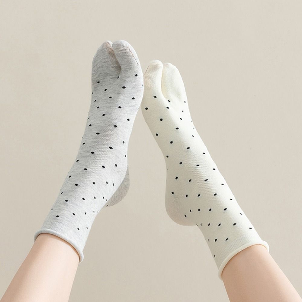 Ruffle Two Toe Tube Socks Dots Mid-calf Socks Sweet Separate Toe Socks for 2Pairs Women 2Pairs White
Ruffle Two Toe Tube Socks Dots Mid-calf Socks Sweet Separate Toe Socks for 2Pairs Women 2Pairs White