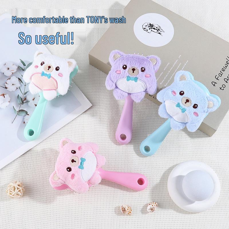 Cartoon Bear Plush Hair Brush - Smooth & Massage Comb for Wet/Dry Hair 16.5*8.5*4 cm рожевий
Cartoon Bear Plush Hair Brush - Smooth & Massage Comb for Wet/Dry Hair 16.5*8.5*4 cm рожевий