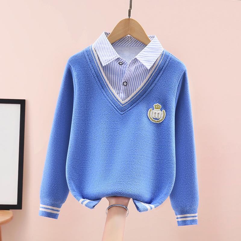 Детский свитшот в корейском стиле, имитирующий двойку, для мальчиков - модный колледж-лук для весны и осени 160 cm
Детский свитшот в корейском стиле, имитирующий двойку, для мальчиков - модный колледж-лук для весны и осени 160 cm