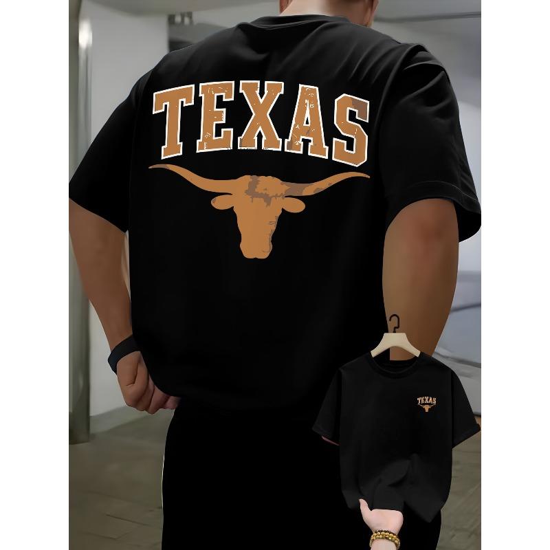 Men S Casual T-Shirt Featuring a Texas Bull Head Design on The Front And Back, Perfect for Summer with a Round Neck,Versatile Fashion Elements 4XL чорний
Men S Casual T-Shirt Featuring a Texas Bull Head Design on The Front And Back, Perfect for Summer with a Round Neck,Versatile Fashion Elements 4XL чорний