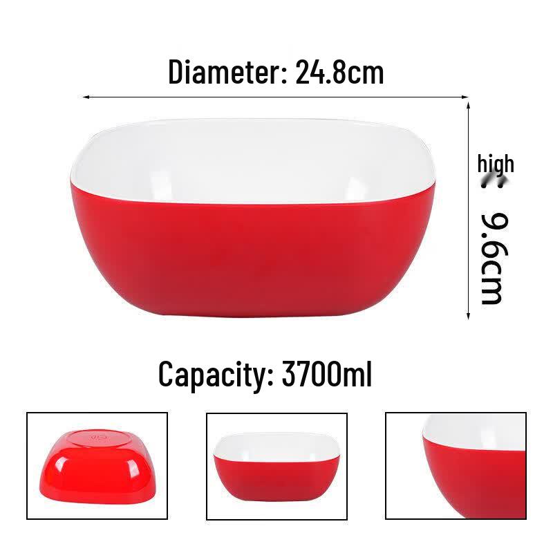 10-inch Red & White 304 Stainless Steel Round Serving Bowls (Set of 5)
10-inch Red & White 304 Stainless Steel Round Serving Bowls (Set of 5)