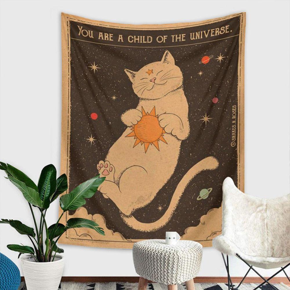 Witchcraft Wall Hanging Blanket Bohemia Style Wall Rug Sun Moon Cat Tapestry Home Decoration
Witchcraft Wall Hanging Blanket Bohemia Style Wall Rug Sun Moon Cat Tapestry Home Decoration