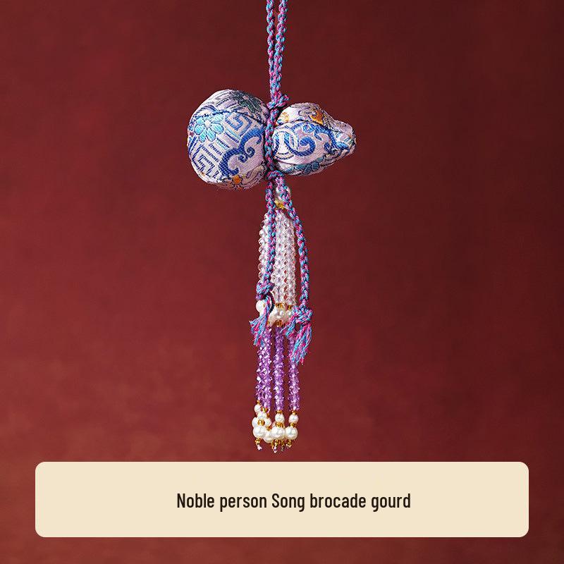Gourd Pendant Embroidered Sachet with Crystal Tassel Charm
Gourd Pendant Embroidered Sachet with Crystal Tassel Charm