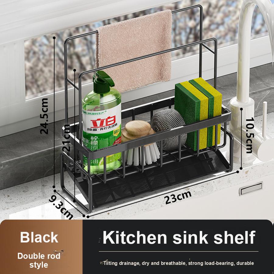 Sponges Draining Rack Kitchen Dishwashing Sink Multi-Function Holder 23*9.3*24.5cm
Sponges Draining Rack Kitchen Dishwashing Sink Multi-Function Holder 23*9.3*24.5cm