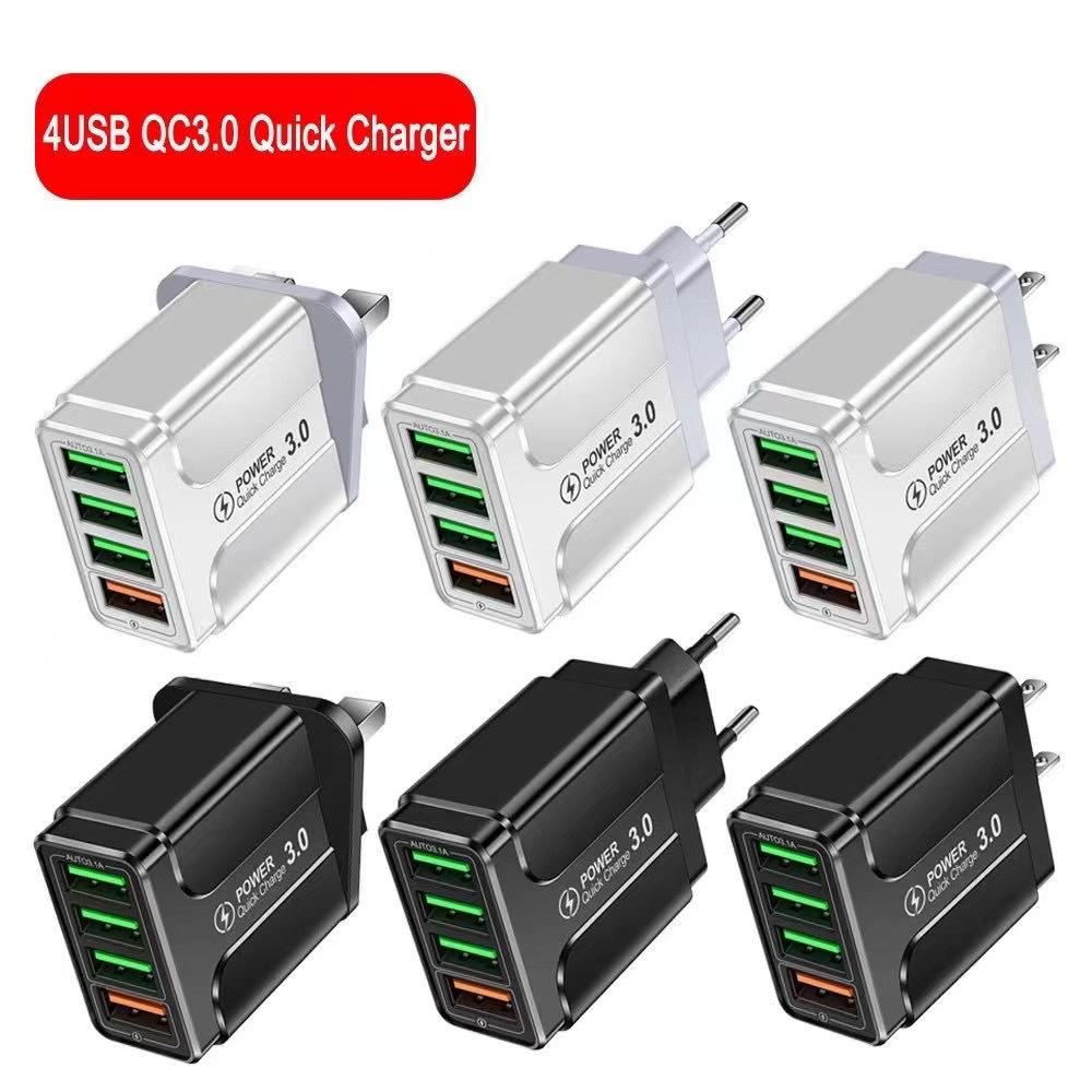 45W QC3.0 Luminous Fast Charger with 4 USB Ports - Compatible with US, EU, UK Standards. Perfect for Mobile Phone Charging. 4USB UK White (Triangle)
45W QC3.0 Luminous Fast Charger with 4 USB Ports - Compatible with US, EU, UK Standards. Perfect for Mobile Phone Charging. 4USB UK White (Triangle)