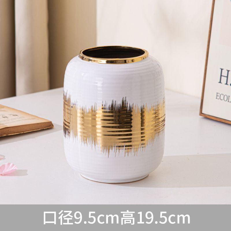 Ceramic Golden Vase Geometric Pattern Porcelain Storage Tank Ginger Jar Ceramic Crafts Ornament Home Decoration Accessories
Ceramic Golden Vase Geometric Pattern Porcelain Storage Tank Ginger Jar Ceramic Crafts Ornament Home Decoration Accessories