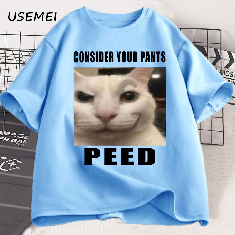 Подумай о своих штанах, мем, футболка, смешная глупая футболка с принтом кота, повседневные хлопковые футболки, модная повседневная мужская футболка 4XL
Подумай о своих штанах, мем, футболка, смешная глупая футболка с принтом кота, повседневные хлопковые футболки, модная повседневная мужская футболка 4XL