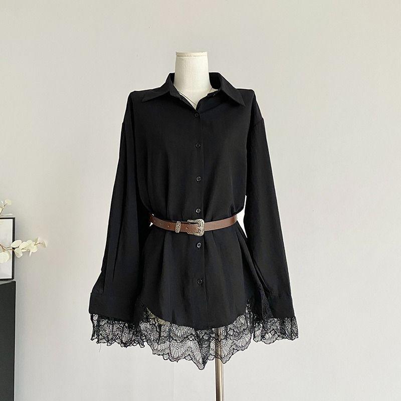 2026 Spring/Autumn Lace Patchwork Slimming Shirt Dress with Belt M (recommended 105-115 jin)
2026 Spring/Autumn Lace Patchwork Slimming Shirt Dress with Belt M (recommended 105-115 jin)