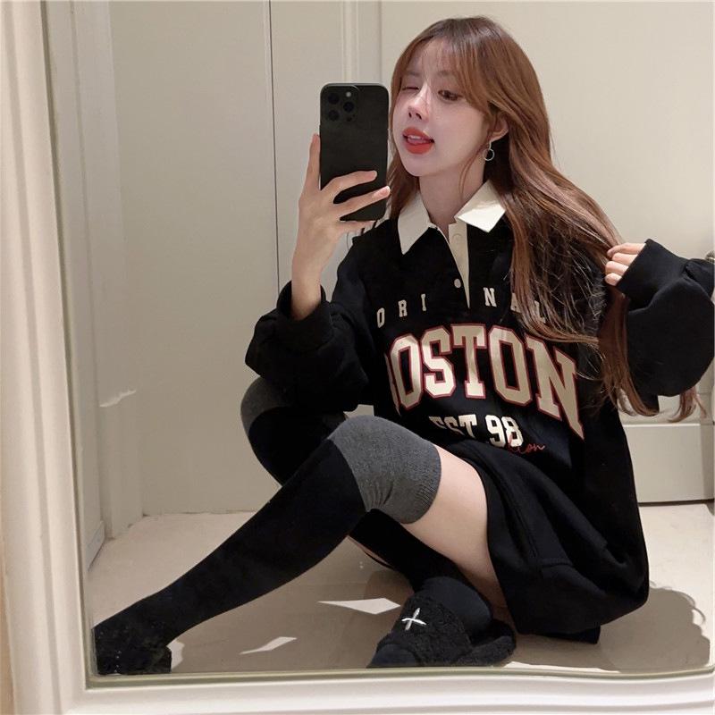 Korean Preppy Polo Collar Sweatshirt - Women s Spring 2025 Casual Mid-Length Top L (50-60 kg)
Korean Preppy Polo Collar Sweatshirt - Women s Spring 2025 Casual Mid-Length Top L (50-60 kg)