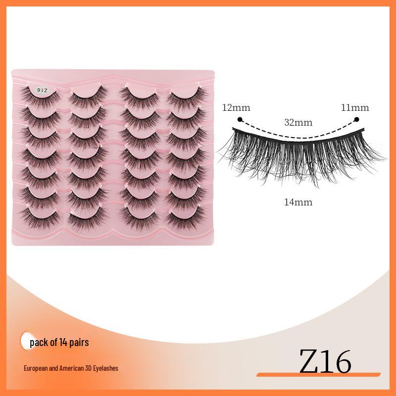 14 Pairs of European and American-Style Thick, Curled Faux Eyelashes in a Light, Messy Design
14 Pairs of European and American-Style Thick, Curled Faux Eyelashes in a Light, Messy Design