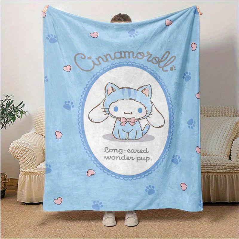 1pc, Sanrio Cinnamoroll Long-Eared Wonder Pup: A Cozy Home Decor Gift, Flannel Throw Blanket for Bedroom, Living Room, Travel, Camping, Car, Beach, Of 130x150cm
1pc, Sanrio Cinnamoroll Long-Eared Wonder Pup: A Cozy Home Decor Gift, Flannel Throw Blanket for Bedroom, Living Room, Travel, Camping, Car, Beach, Of 130x150cm