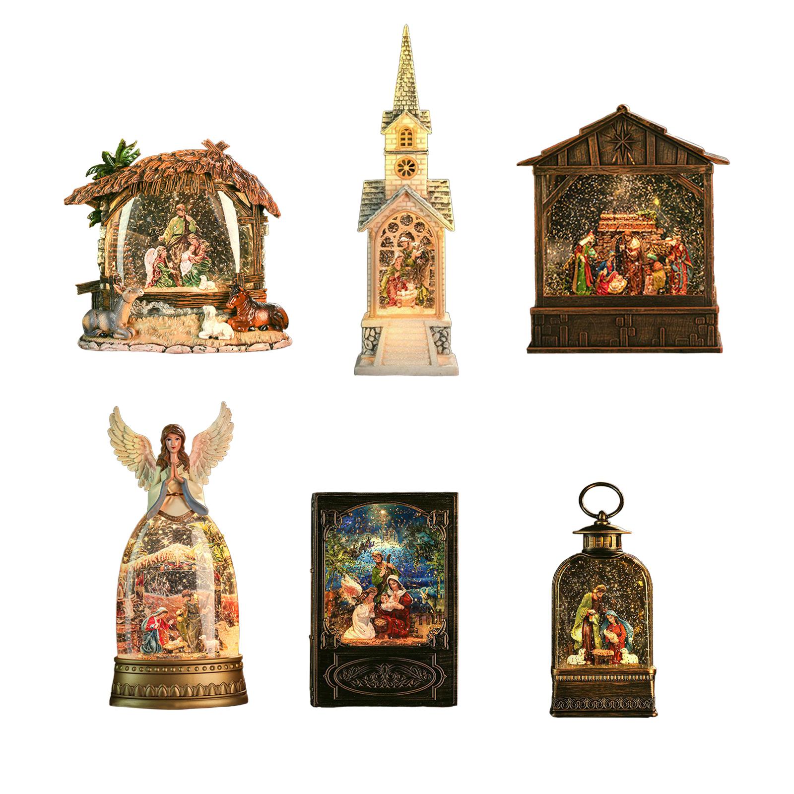 Christmas Nativity Snow Globe Tabletop Ornament Nativity Scene Collectible Night with hanging hoop
Christmas Nativity Snow Globe Tabletop Ornament Nativity Scene Collectible Night with hanging hoop