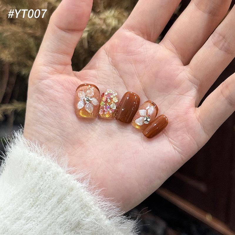 Chunshan Sweet Caramel Sunflower Honey Autumn/Winter Whitening Handmade Wearable Nails Extra Small XS
Chunshan Sweet Caramel Sunflower Honey Autumn/Winter Whitening Handmade Wearable Nails Extra Small XS