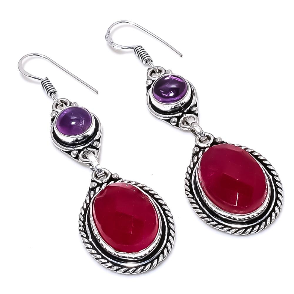 Рубин натуральный аметист ручной работы рождественский подарок ювелирные изделия серьги 2.48 L2r17 
Рубин натуральный аметист ручной работы рождественский подарок ювелирные изделия серьги 2.48 L2r17