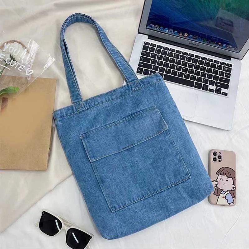 Large Capacity Women Shoulder Bags Wild Casual Handbag Street Canvas Denim Shoulder Bag Solid Color Zipper Shopping Bag
Large Capacity Women Shoulder Bags Wild Casual Handbag Street Canvas Denim Shoulder Bag Solid Color Zipper Shopping Bag