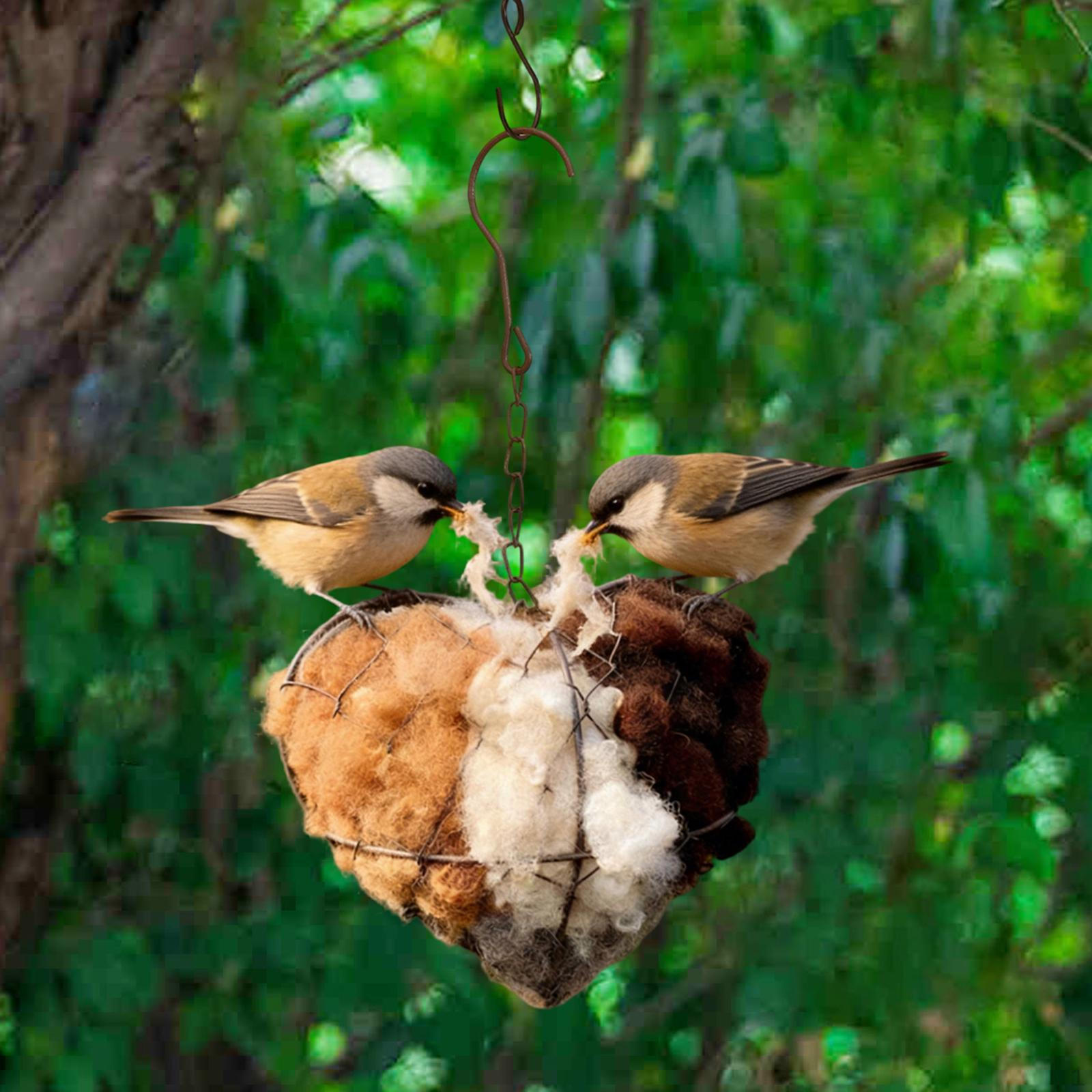 Bird Nesting Heart Nest Material Holder Decorative Refillable Winter for Garden, Birdhouse,
Bird Nesting Heart Nest Material Holder Decorative Refillable Winter for Garden, Birdhouse,