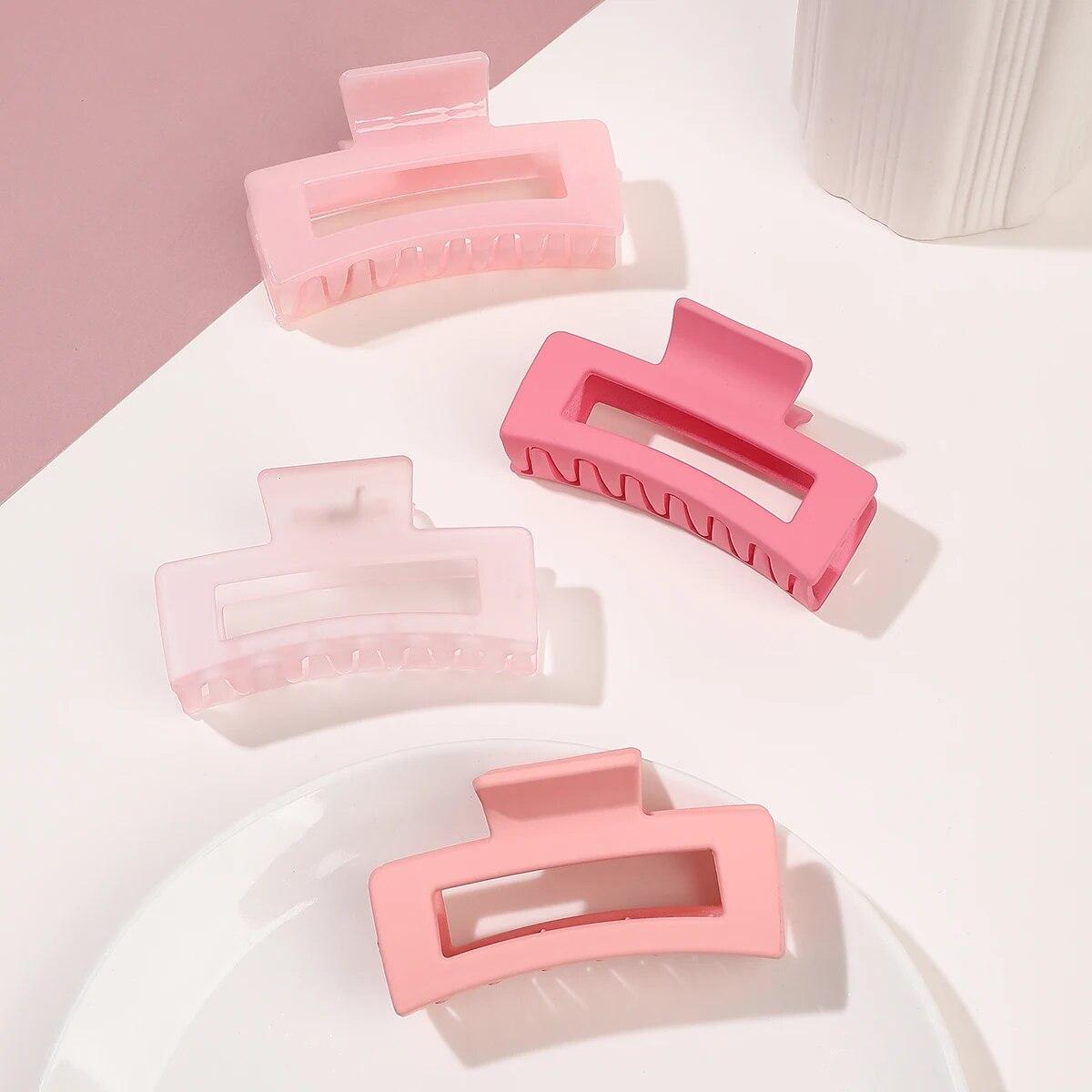 4 Pcs Pink Large Hair Claw Clips 3.4 Non-slip Big Square Matte for Women Girls, Strong Hold Banana Clips for Thick Thin Hair All yards
4 Pcs Pink Large Hair Claw Clips 3.4 Non-slip Big Square Matte for Women Girls, Strong Hold Banana Clips for Thick Thin Hair All yards