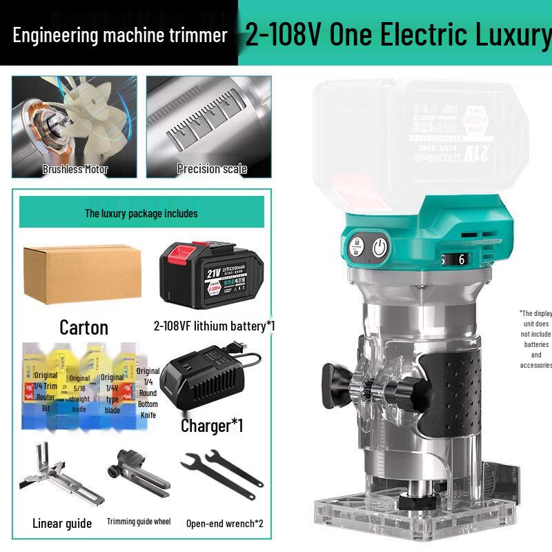 Brushless Cordless Router and Trimmer CN plug (adapter included)
Brushless Cordless Router and Trimmer CN plug (adapter included)