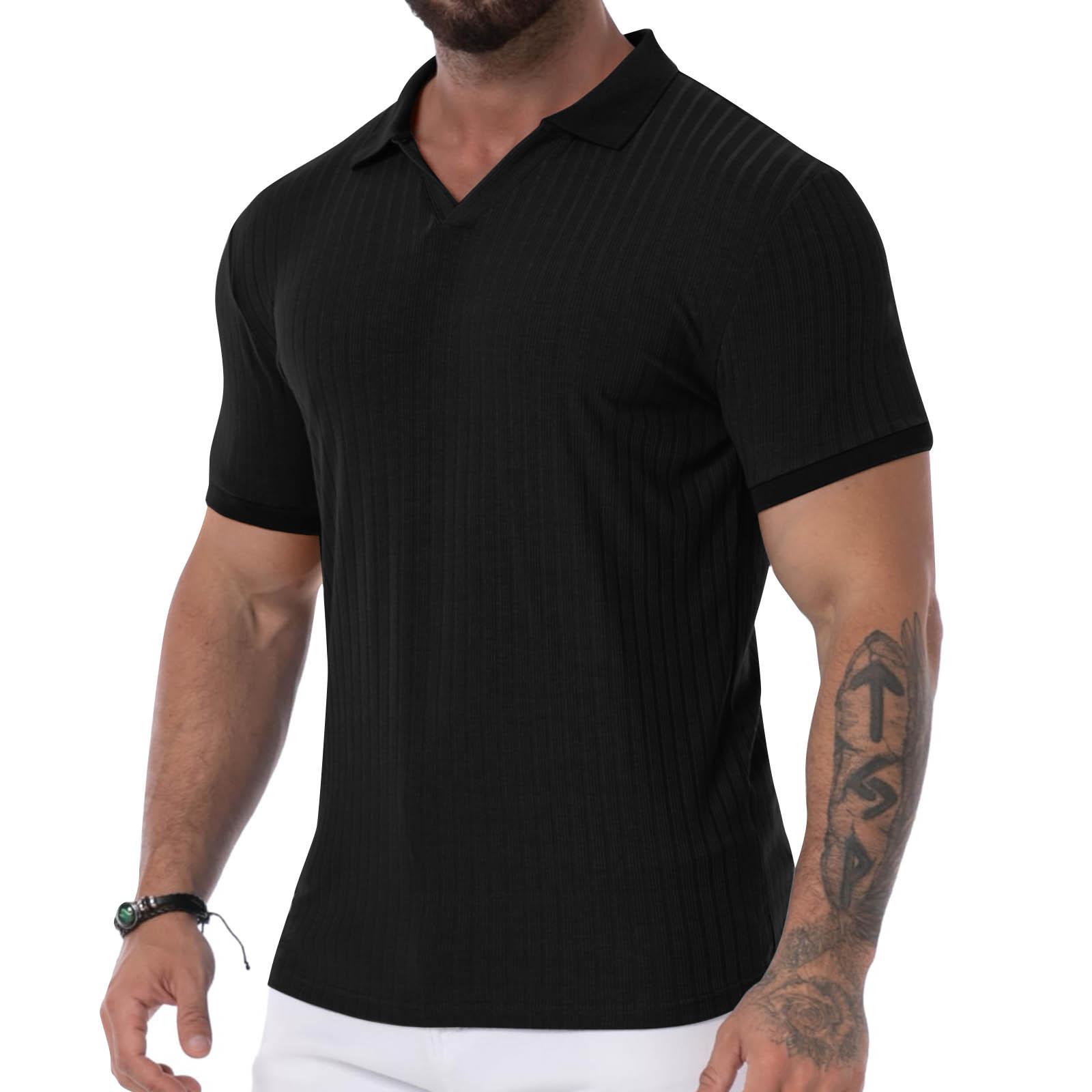 Men s Golf Shirt Casual Sports V Neck Ribbed Collar Short Sleeve Fashion Casual Color Plain Spring & Summer Regular Fit M чорний
Men s Golf Shirt Casual Sports V Neck Ribbed Collar Short Sleeve Fashion Casual Color Plain Spring & Summer Regular Fit M чорний