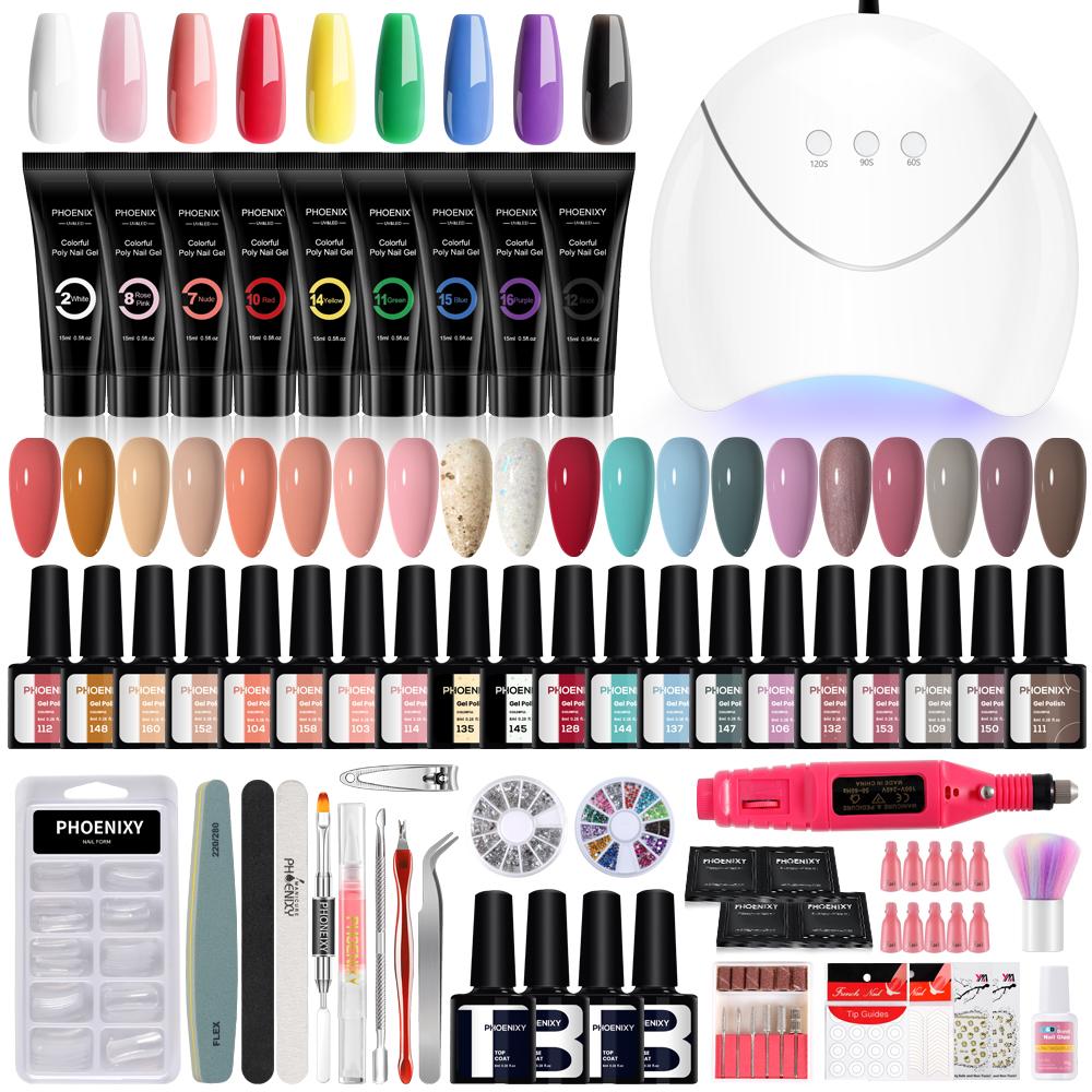 Маникюрный набор PHOENIXY для наращивания ногтей, набор гель-лаков для ногтей, набор полигелей для быстрого наращивания, 36 Вт, светодиодная лампа для ногтей, набор инструментов для ногтей
Маникюрный набор PHOENIXY для наращивания ногтей, набор гель-лаков для ногтей, набор полигелей для быстрого наращивания, 36 Вт, светодиодная лампа для ногтей, набор инструментов для ногтей