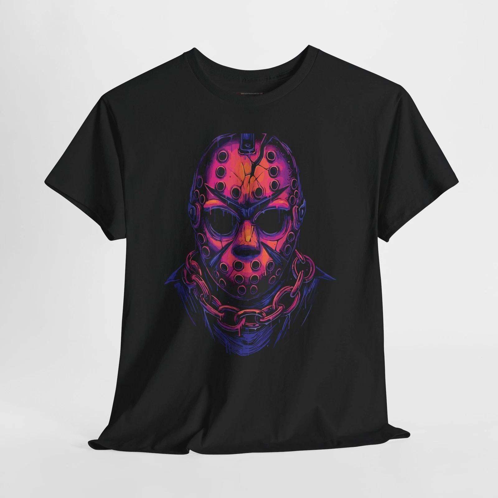 Jason Vorhees Chained Mask Horror Unisex Graphic T-Shirt - S to 5X L
Jason Vorhees Chained Mask Horror Unisex Graphic T-Shirt - S to 5X L