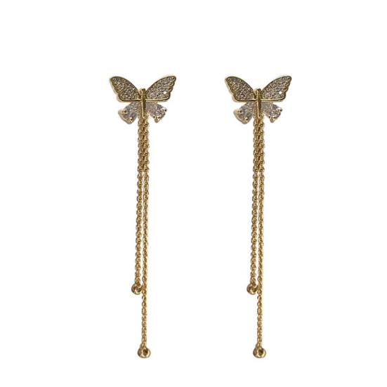 Women Metal Sweet Butterfly Tassel Long Summer Simple Stud Earrings Jewelry Gift B
Women Metal Sweet Butterfly Tassel Long Summer Simple Stud Earrings Jewelry Gift B