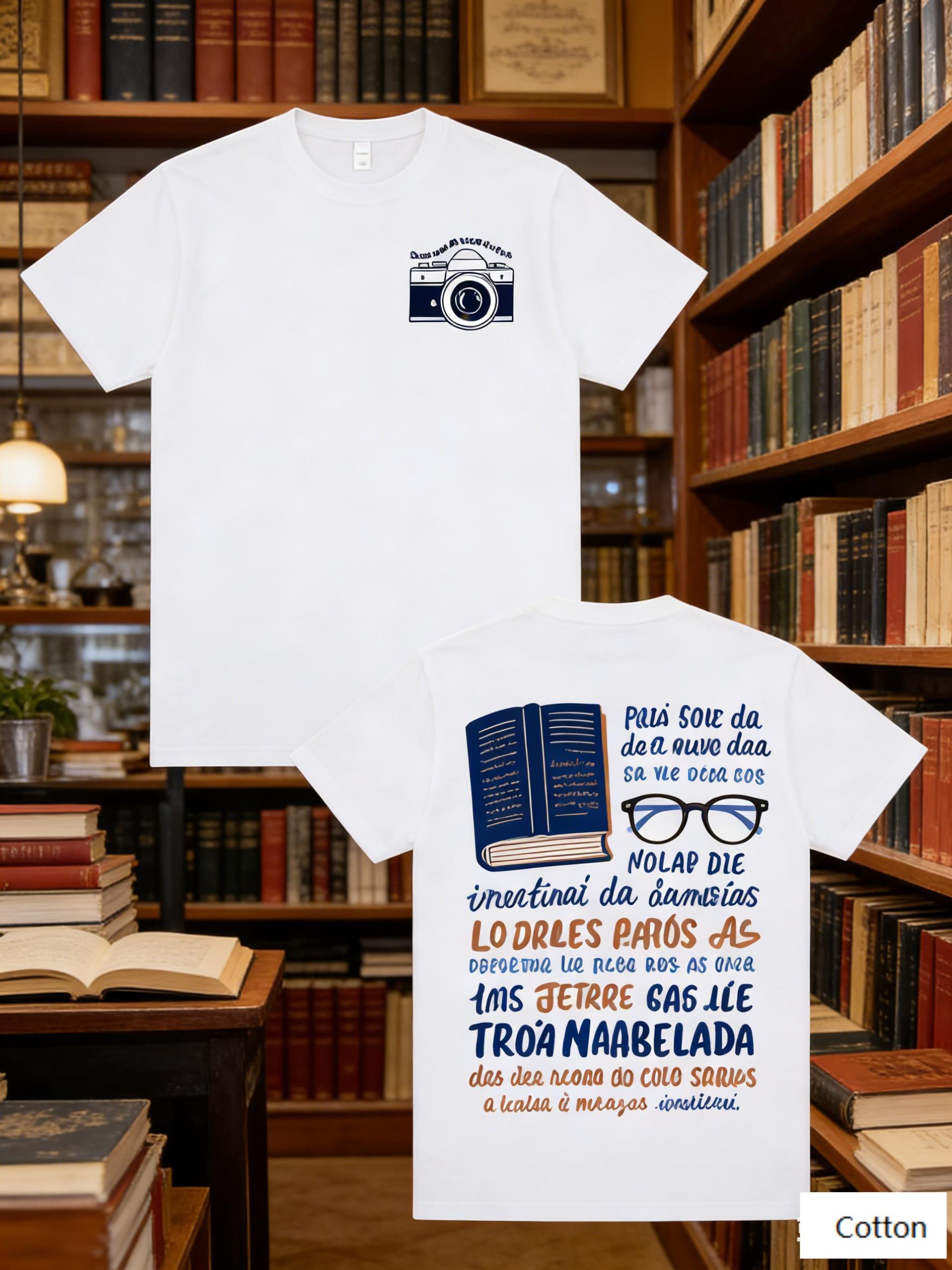 TShirt with Retro Camera Book Graphic Premium Heavyweight Material Exquisite Street Design for HighEnd Casual Looks M
TShirt with Retro Camera Book Graphic Premium Heavyweight Material Exquisite Street Design for HighEnd Casual Looks M