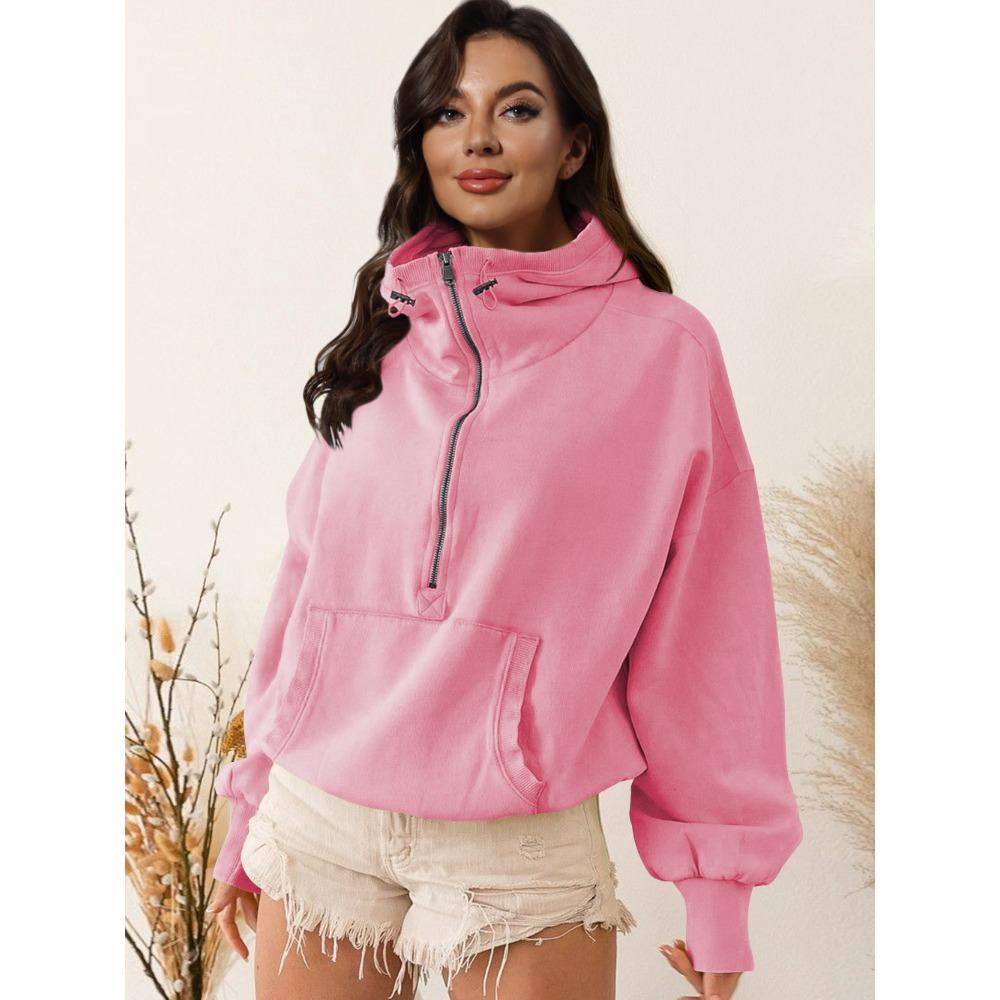 women s Solid Color Half Zip Up Drawstring Oversized Long Sleeve Pocket Hoodie Casual Sweatshirt Top XL
women s Solid Color Half Zip Up Drawstring Oversized Long Sleeve Pocket Hoodie Casual Sweatshirt Top XL
