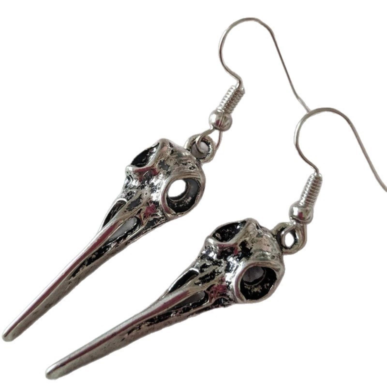 Bird Bird Head Earrings Skeleton Frame Gothic Dark Earrings Gift One Size білий
Bird Bird Head Earrings Skeleton Frame Gothic Dark Earrings Gift One Size білий