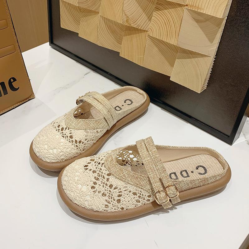 Versatile embroidered baotou half slippers women s summer 2025 hollow mesh shoes wear flat sandals and one pedal slippers 40 бежевый
Versatile embroidered baotou half slippers women s summer 2025 hollow mesh shoes wear flat sandals and one pedal slippers 40 бежевый