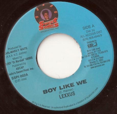 7-дюймовая пластинка LEXXUS - Boy Like We SSPI002A Sweet Sadies Pr 2002 Ямайка Регги, Ска и Даб Б/У
7-дюймовая пластинка LEXXUS - Boy Like We SSPI002A Sweet Sadies Pr 2002 Ямайка Регги, Ска и Даб Б/У
