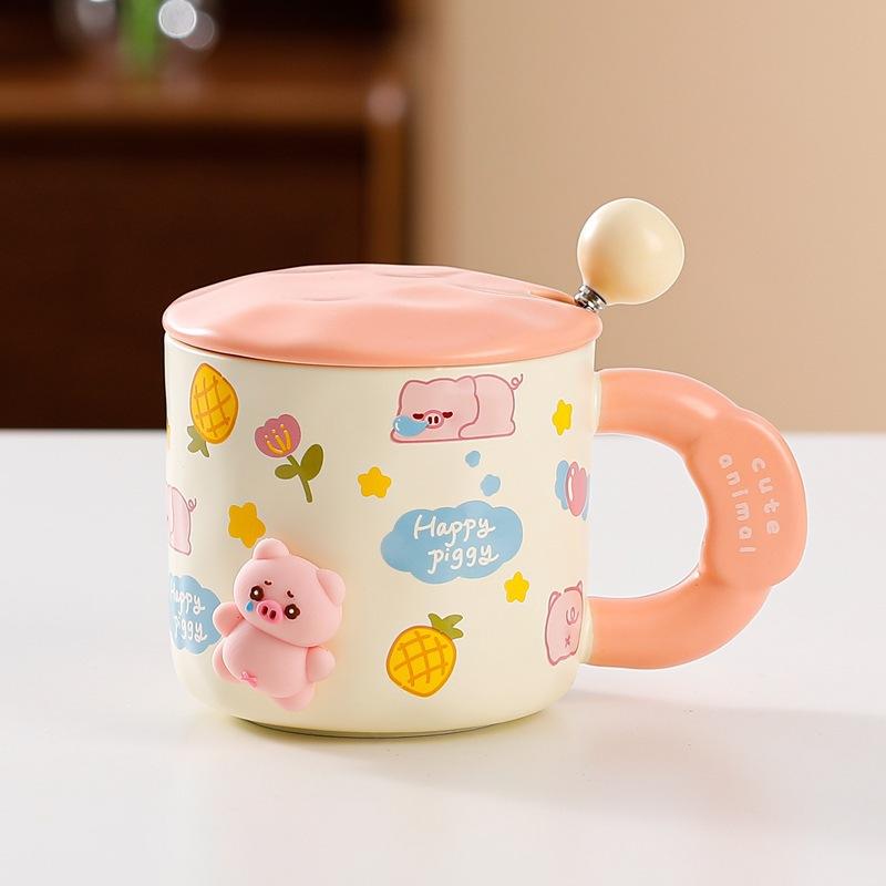 Magnetic mug with lid spoon Office large capacity coffee cup Cute water cup Creative ceramic cup 400ML
Magnetic mug with lid spoon Office large capacity coffee cup Cute water cup Creative ceramic cup 400ML