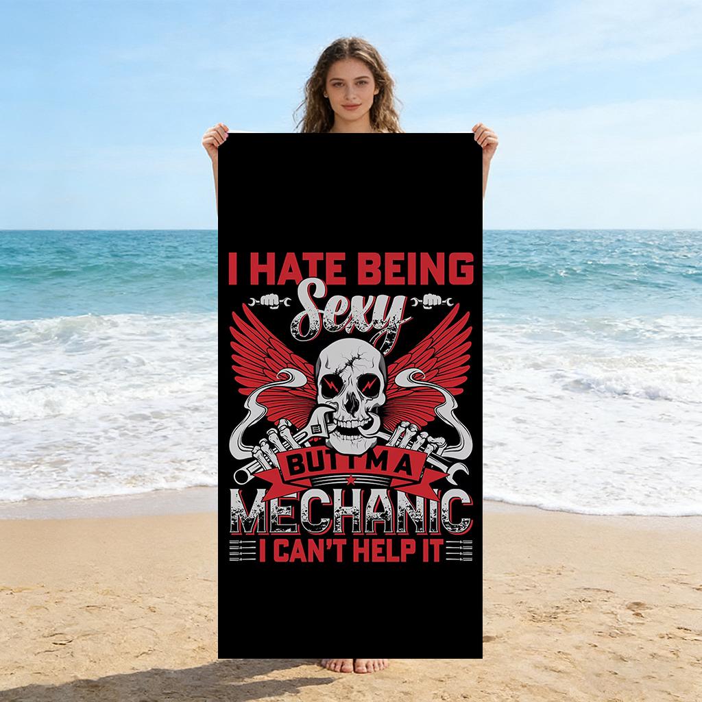 1pc I Hate Being Sexy Beach Towel Skull Punk Towel Super Absorbent Suitable for Beach Vacation Pool Summer Gift for Friends W40*H60(CM)
1pc I Hate Being Sexy Beach Towel Skull Punk Towel Super Absorbent Suitable for Beach Vacation Pool Summer Gift for Friends W40*H60(CM)